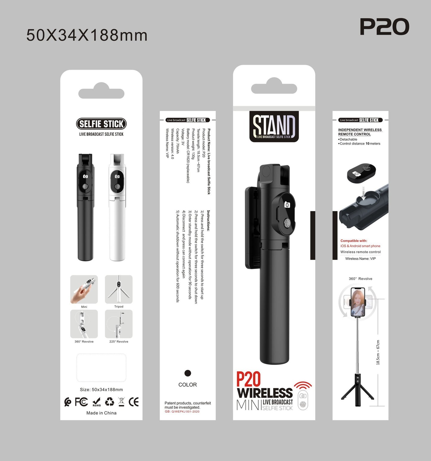 Compatible with Apple, Selfie stick tripod telescopic stand